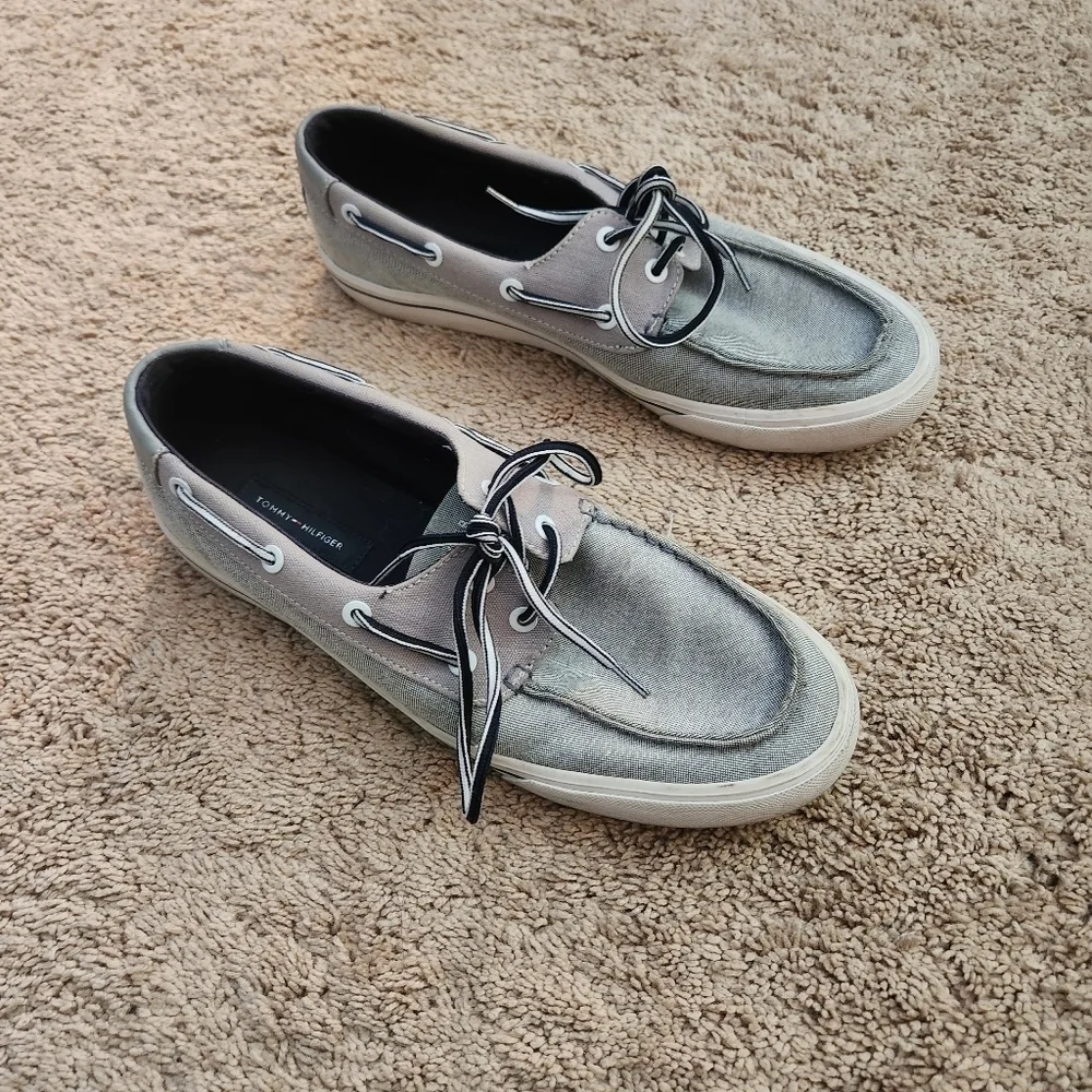 Tommy Hilfiger Boat Shoes Men's Gray Size 9